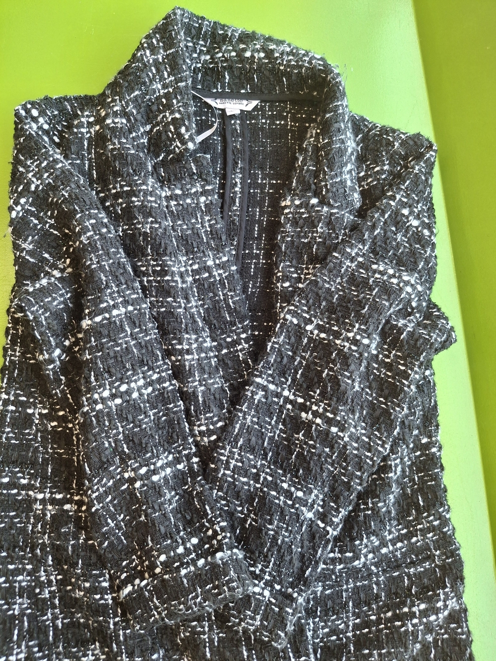 Nannette Black and White Tweed Blazer
